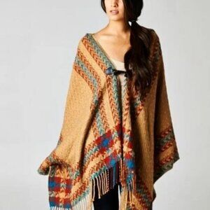 Love Stitch Nordstrom Woven Hooded Poncho